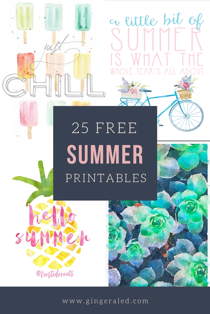 25 Free Summer Printables - Gingeraled